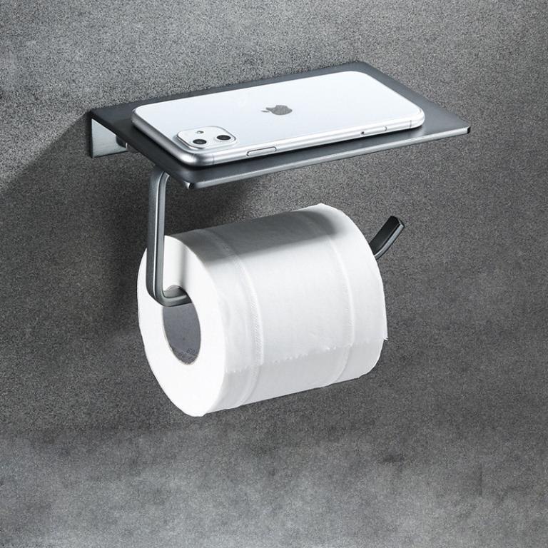 Bathroom Toilet Paper Holder Tissue Rack Phone Storage Rack … in North-Eastern Islands - Image 1