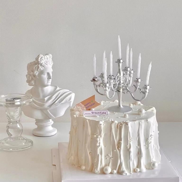 9pcs Candles and Candlestick Bracket 1 Set Cake Topper … in North-Eastern Islands - Image 1