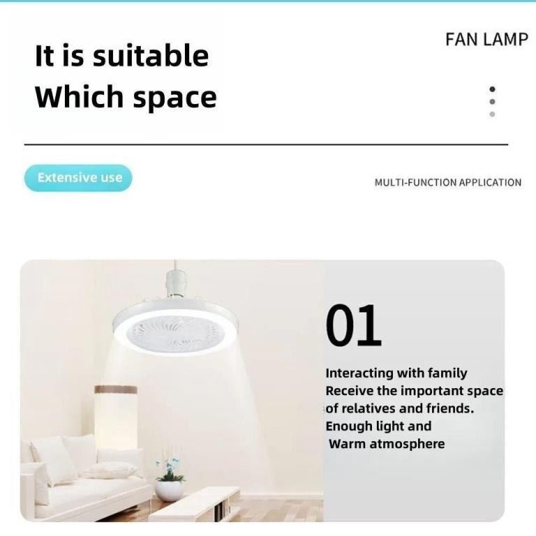 PRESTON LED Fan Light, 2-in-1 Remote Control LED Lamp Bead, … in Toa Payoh - Image 1