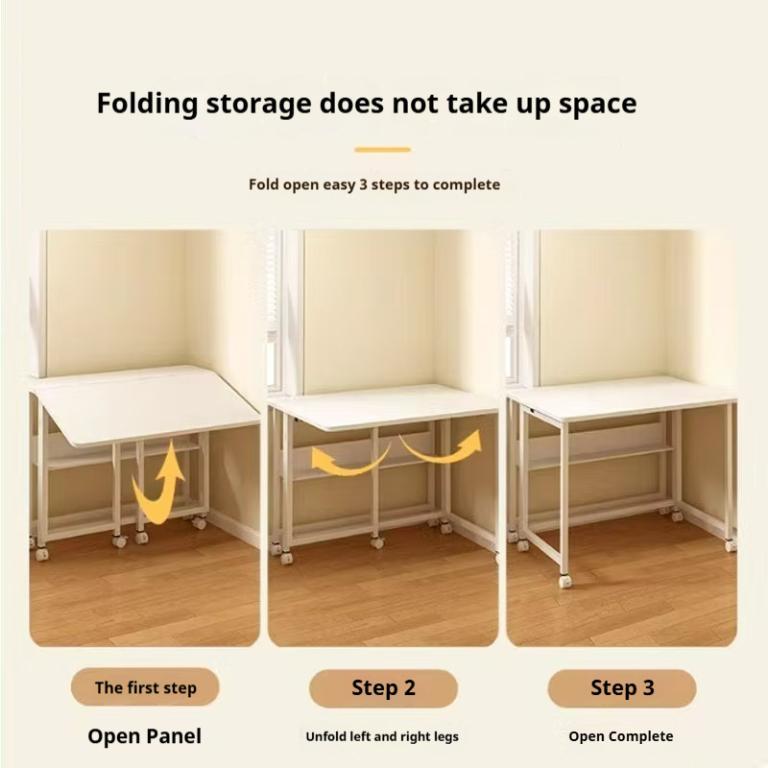 Foldable Simple OrchidNest.sg Dining Table Mobile Computer … in Sembawang - Image 1