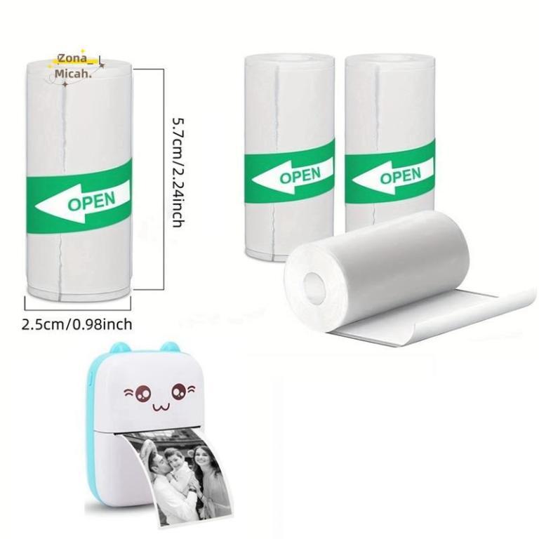 【zonami】10PCS Mini Thermal Printer Sticker Paper Self-Adhesi … in Mandai - Image 1