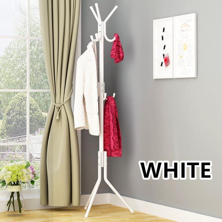 12 Hooks DIY Clothes Standing Drying Shelf Hanging Rack … in Woodlands - Image 1