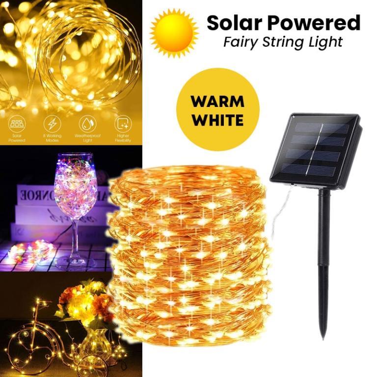 Solar Copper Wire LED Fairy String Lights - Waterproof with … in Novena - Image 1