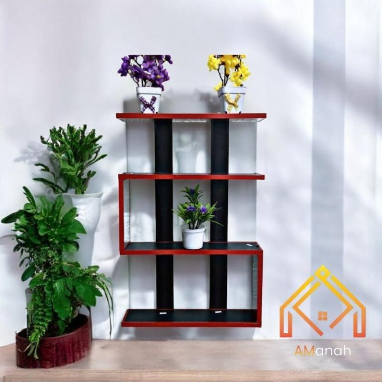 MINIMALIST WOODEN WALL SHELF CODE RKA012 - MULTIPURPOSE … in North-Eastern Islands - Image 1