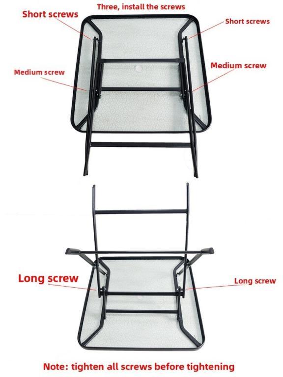 Tempered Glass Table Foldable Square Table Rectangular … in Sembawang - Image 1