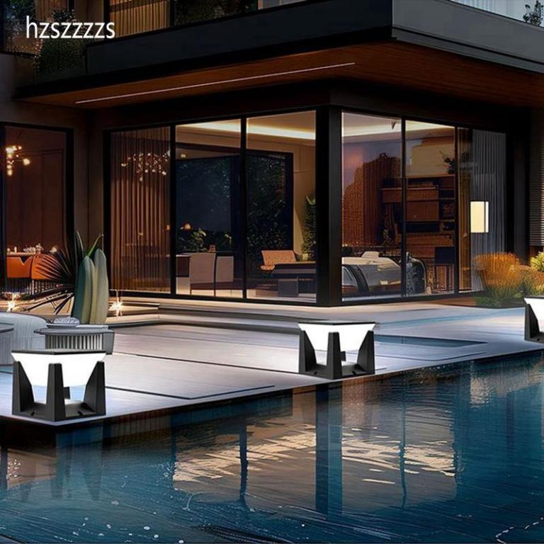 【hzszzzzs】LED Solar Column Headlight LED Solar Pillar … in Novena - Image 1