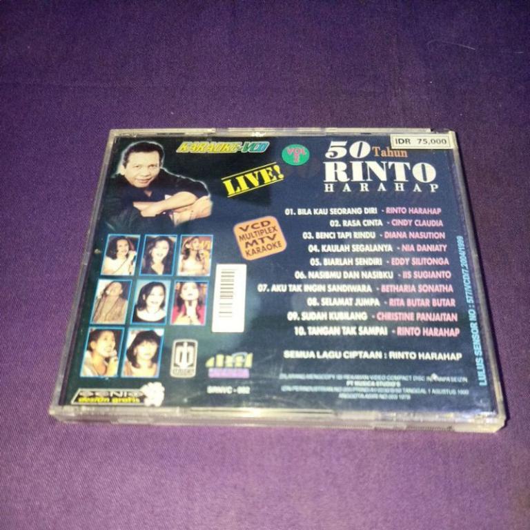 VCD 50 YEARS RINTO HARAHAP VOL 2 VARIOUS ARTIST IIS … in Bishan - Image 1