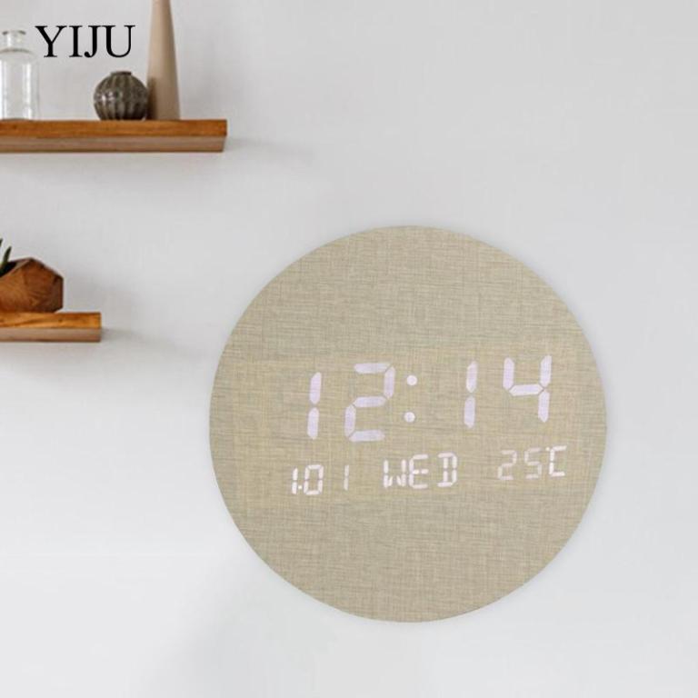 [YIJU] Modern LED Wall Clock with Auto Brightness Control … in Bishan - Image 1