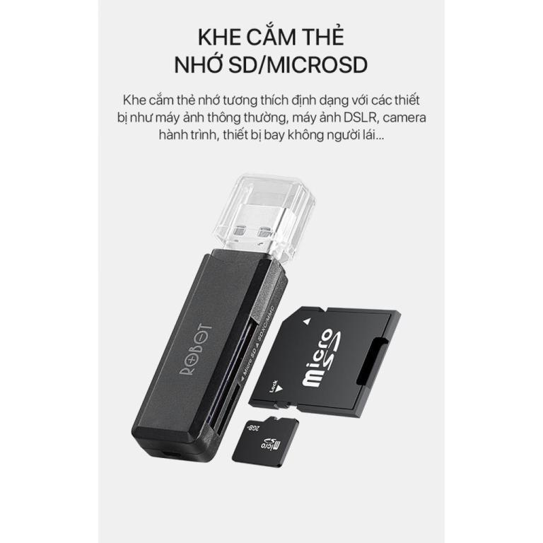 ROBOT CR102 Memory Card Reader USB 3.0 Standard Fast … in Bukit Merah - Image 1