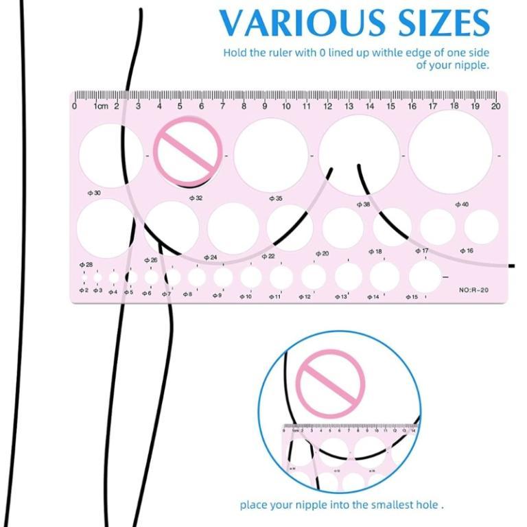 OMG* Nipple Ruler Nipple Measuring Card Breast Pump Flange … in Woodlands - Image 1