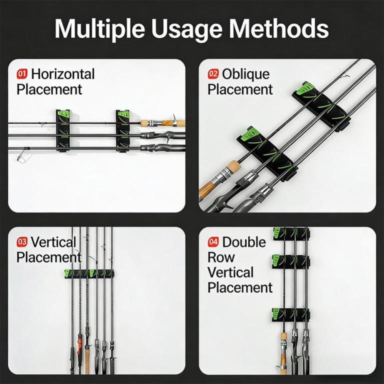 【Forever】 Expandable Wall Mounted Fishing Rod Display Rack … in North-Eastern Islands - Image 1