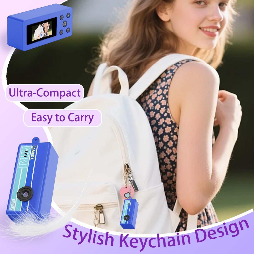 Blue Mini Keychain Digital Camera, Portable Daily Life … in Bishan - Image 1