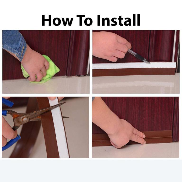 MMALL DOOR SEAL With Self-Adhesive Tape RUBBER STRIP BROWN … in Geylang - Image 1