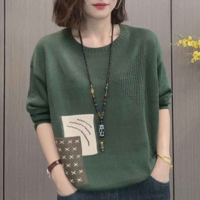 Korean Version Spring Autumn Plus Size Mother Wear Round … in Singapore - Image 1