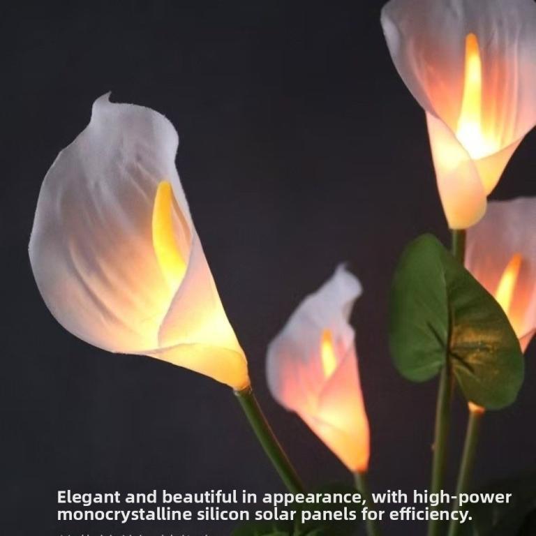INKSCRIBE​ Solar Calla Flower Lamp, Colorful Waterproof … in Sembawang - Image 1