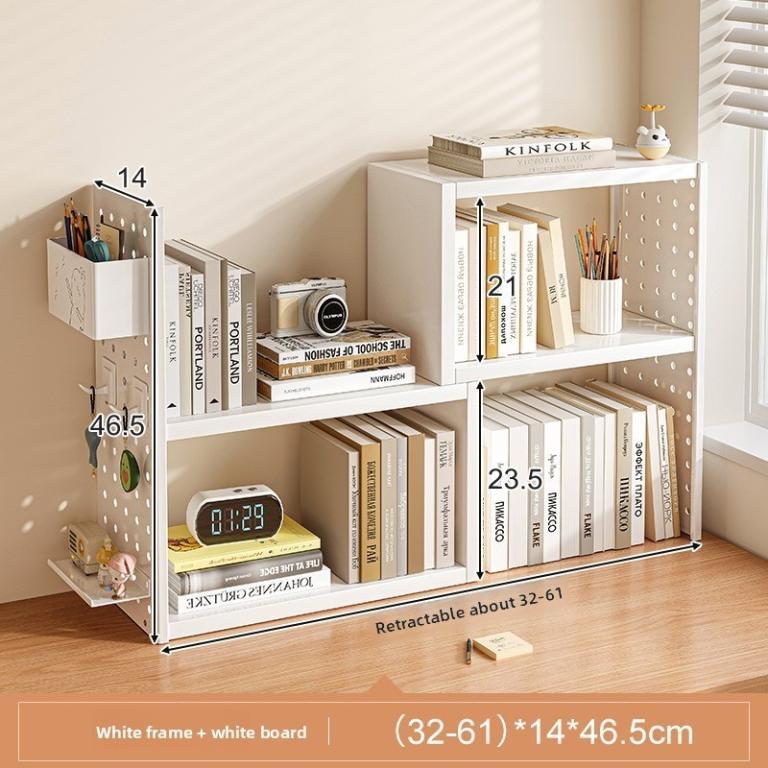 Desktop Bookshelf Expandable Storage Rack Desk Pegboard … in Toa Payoh - Image 1
