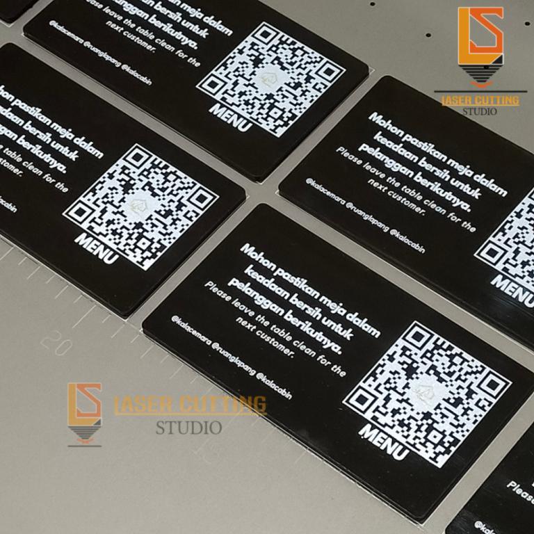 Custom Table Number QR Code Acrylic Menu Print Table Sign … in North-Eastern Islands - Image 1