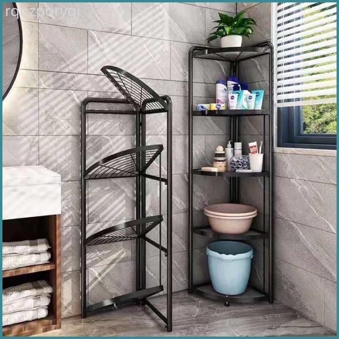Installation-free corner shelf Kitchen Folding Rack Toilet … in Sembawang - Image 1