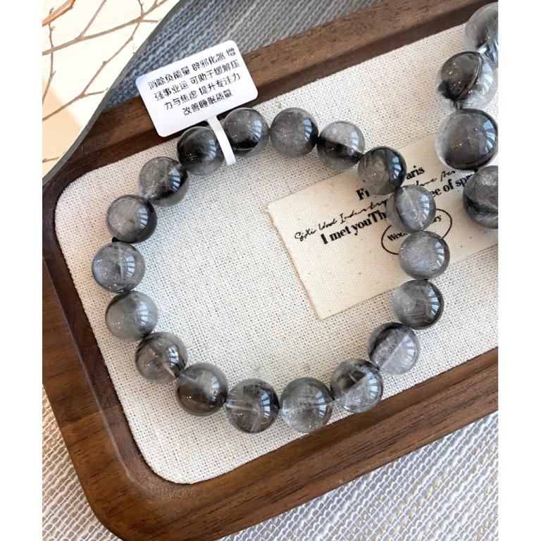 黑银钛晶手串 Black Silver Rutilated Quartz Bracelet in Bukit Batok - Image 1