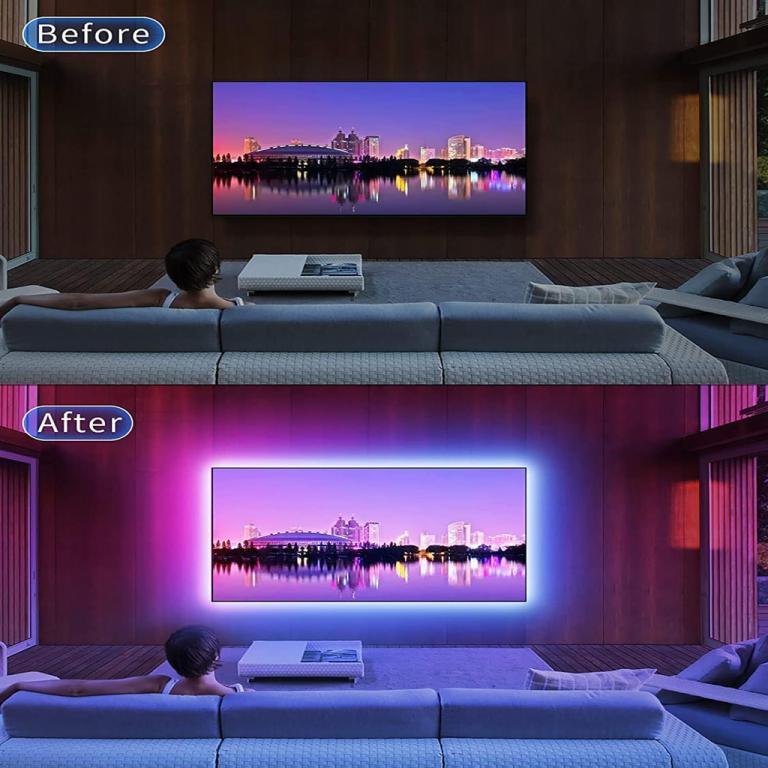 RGB LED Strip Lights 24Key APP Flashing Color Changing, … in Novena - Image 1