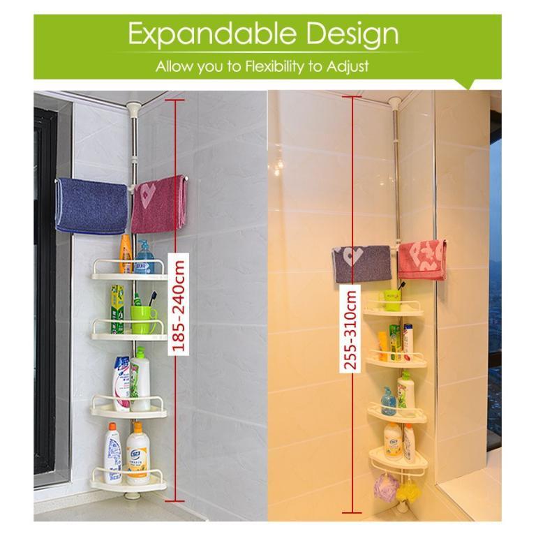 4 Tier Bathroom Corner Shelf Rack 0004 in Sembawang - Image 1