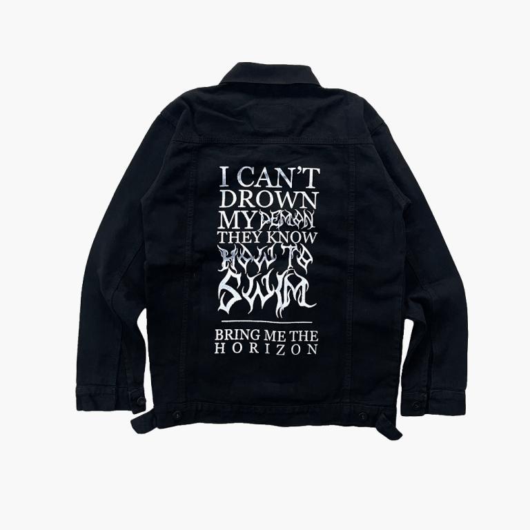Collaboration Screen Printed Jeans Jacket with Embroidery … in Mandai - Image 1