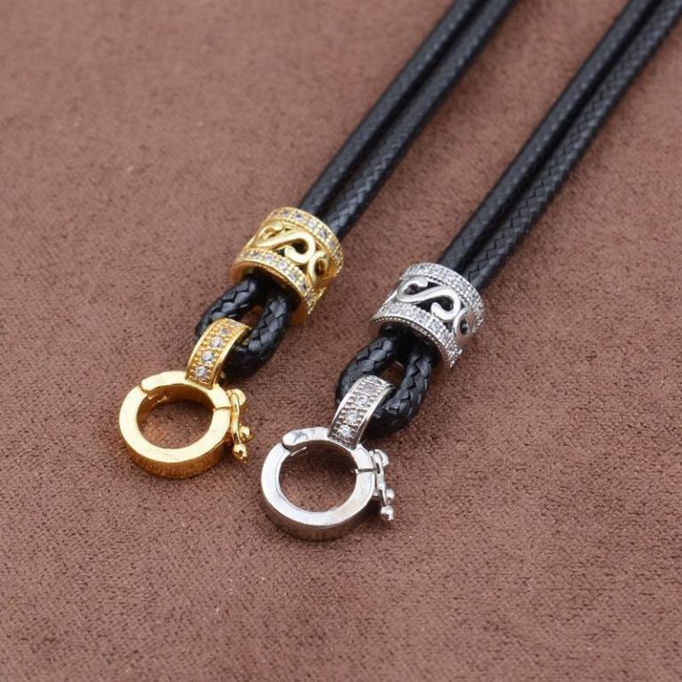 Zircon Black Rope Wax Leather Rope Necklace Rope Jade Jade … in North-Eastern Islands - Image 1