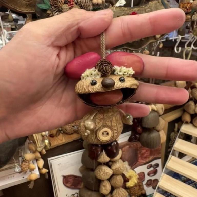 [Taiwan Shipment] Hand-Made Nut Shell Doll Rattle Fruit … in Woodlands - Image 1