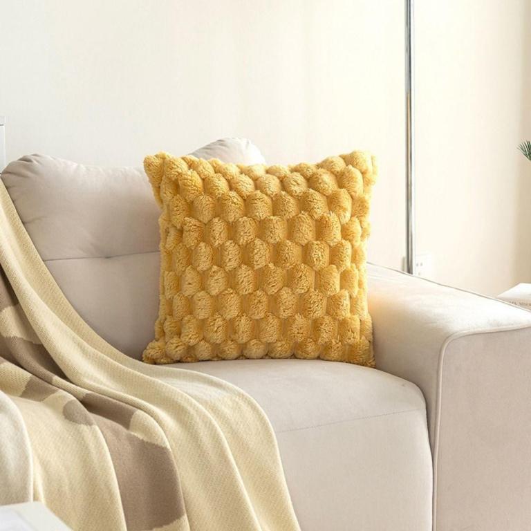 DELMER13P Plush Pillowcase, Solid Color INS Style Throw … in Woodlands - Image 1