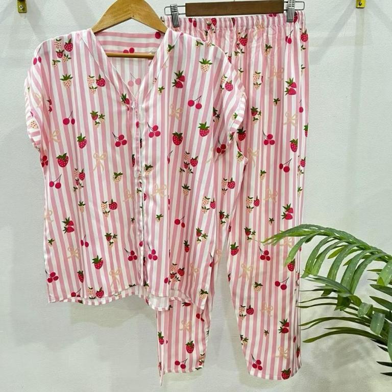 BUTTON PAJAMAS, NIGHTWEAR, CUTE PAJAMAS, BUSUI PAJAMAS, FIT … in Toa Payoh - Image 1