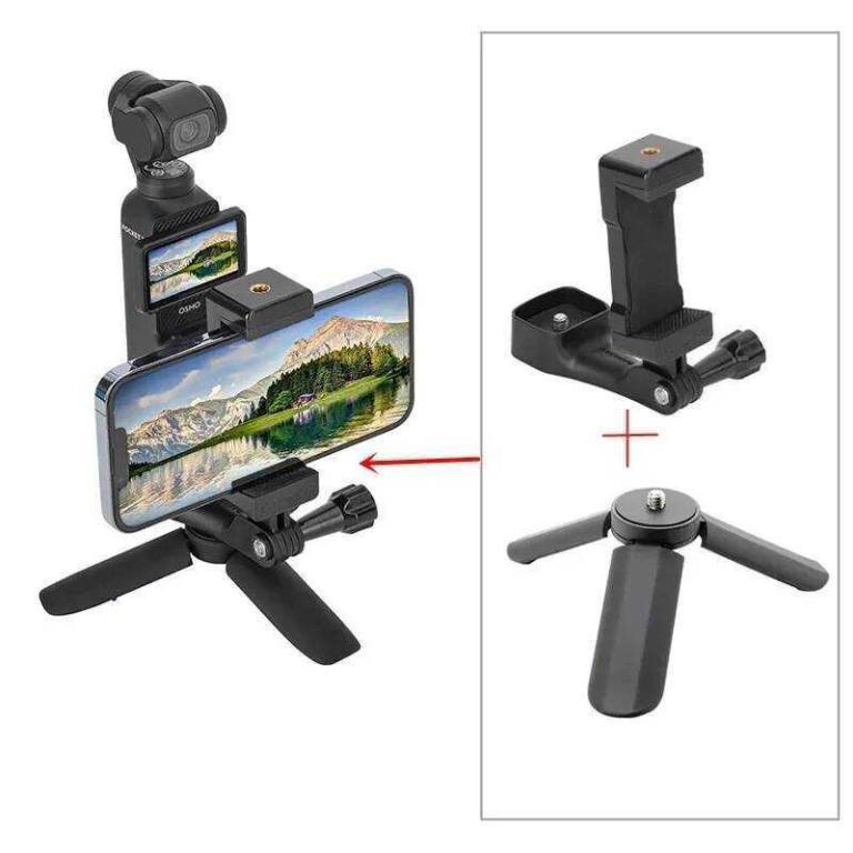 2 In 1 Front Cellphone Mount Handheld Photography Extend … in Pasir Ris - Image 1