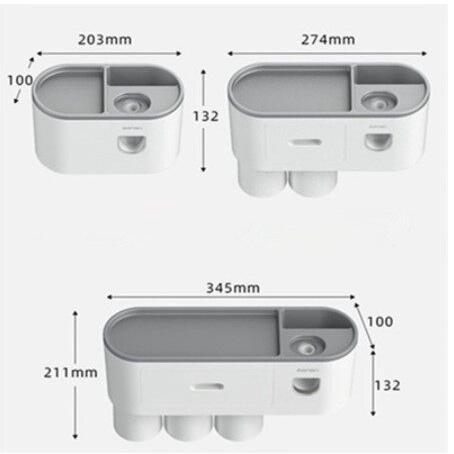 Toothbrush Holder Bathroom Storage Rack - Multi Compartment … in Geylang - Image 1