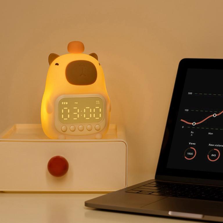 Night Light Alarm Clock Cartoon Capybara Pattern With LED … in Novena - Image 1