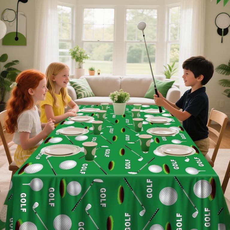 4 Pack Golf Table Cloth Let's Partee Time Decorations … in Geylang - Image 1