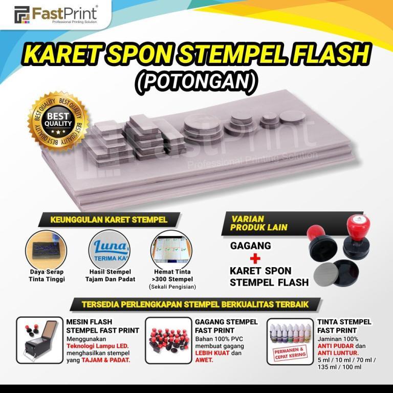 Fast Print Rubber Stamp Flash Sponge Stamp Square Cut … in Mandai - Image 1