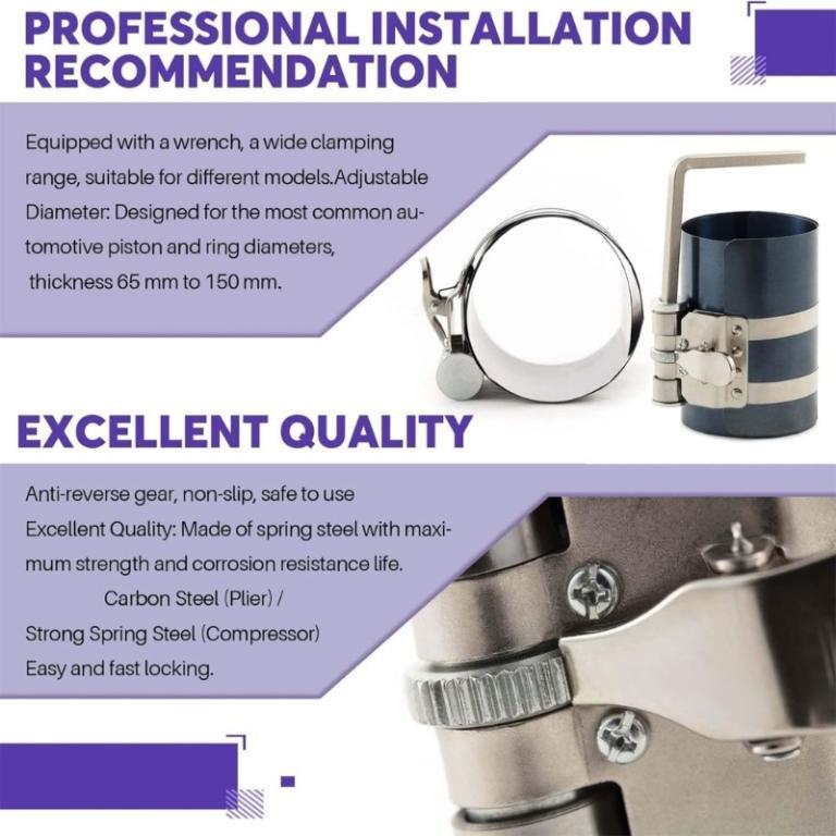 ONE Heavy Duty Steel Piston Rings Compressor Set With … in Toa Payoh - Image 1