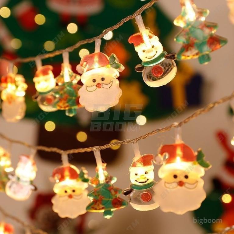 LED Christmas String Lights - Santa/Snowman/Tree Colorful … in Bukit Merah - Image 1
