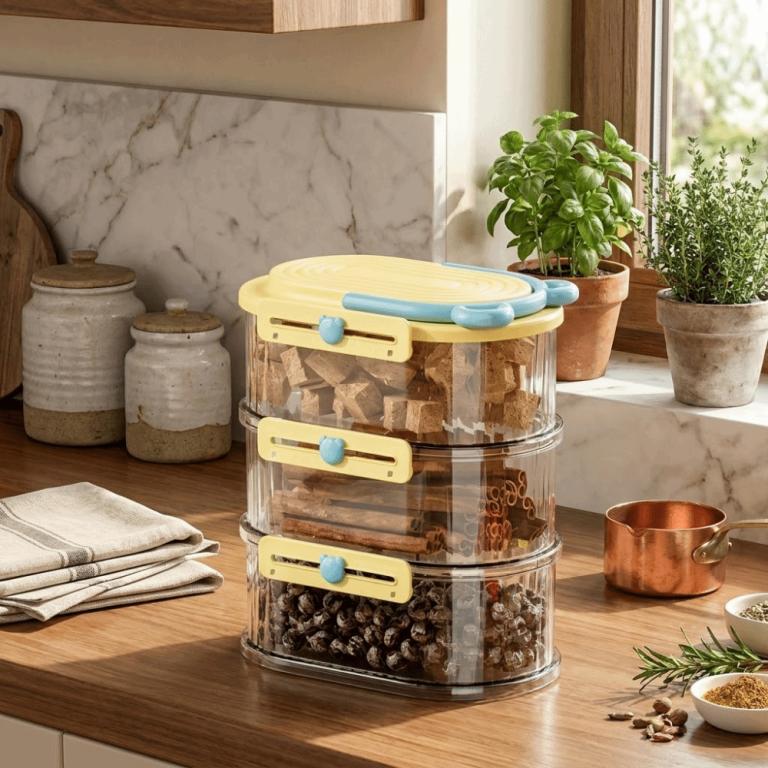 PIXELDEN​ Spice Storage Box, Stackable Moisture Proof … in Pasir Ris - Image 1