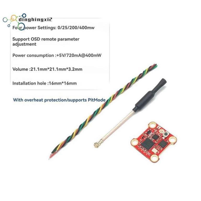 【dinghingxi2】Adjustable Power 5.8G 400mW VTX 40CH Analog … in Mandai - Image 1