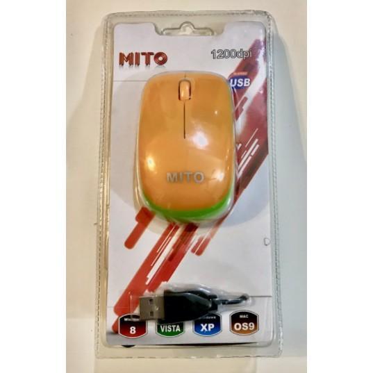 OFFICIAL MITO Optical Mouse USB Cable 1000 DPI Wired Mini … in Bukit Merah - Image 1