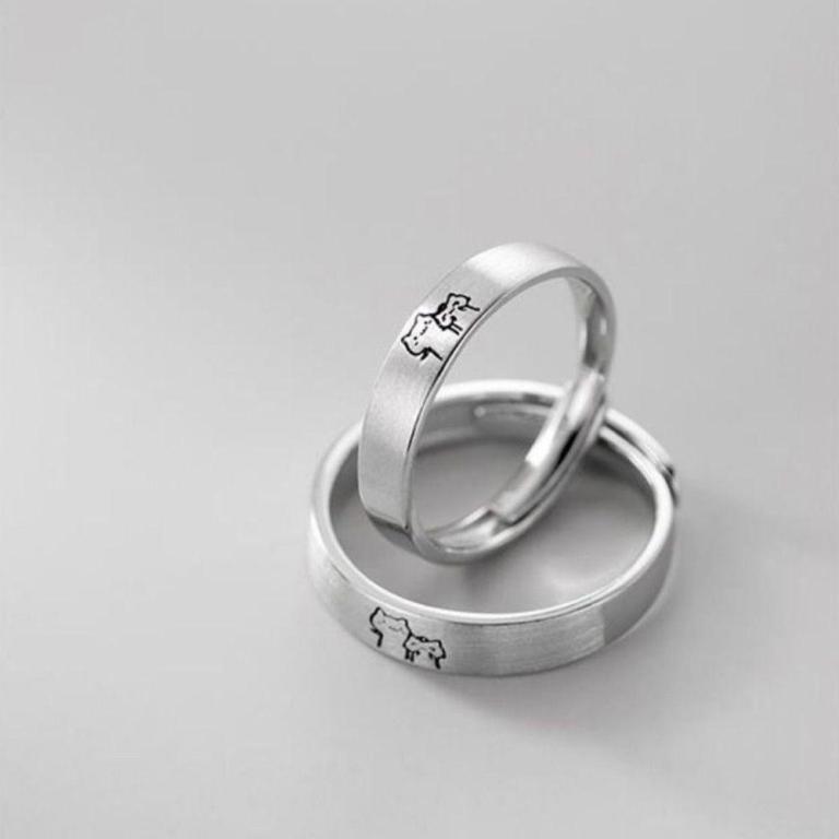 LUXEN Cat Finger Ring Rings Set Cute Aesthetic Matching … in Bukit Batok - Image 1