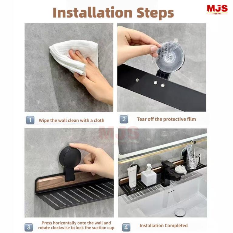 Bathroom Storage Rack Suction Cup Organizer Washstand … in Sembawang - Image 1