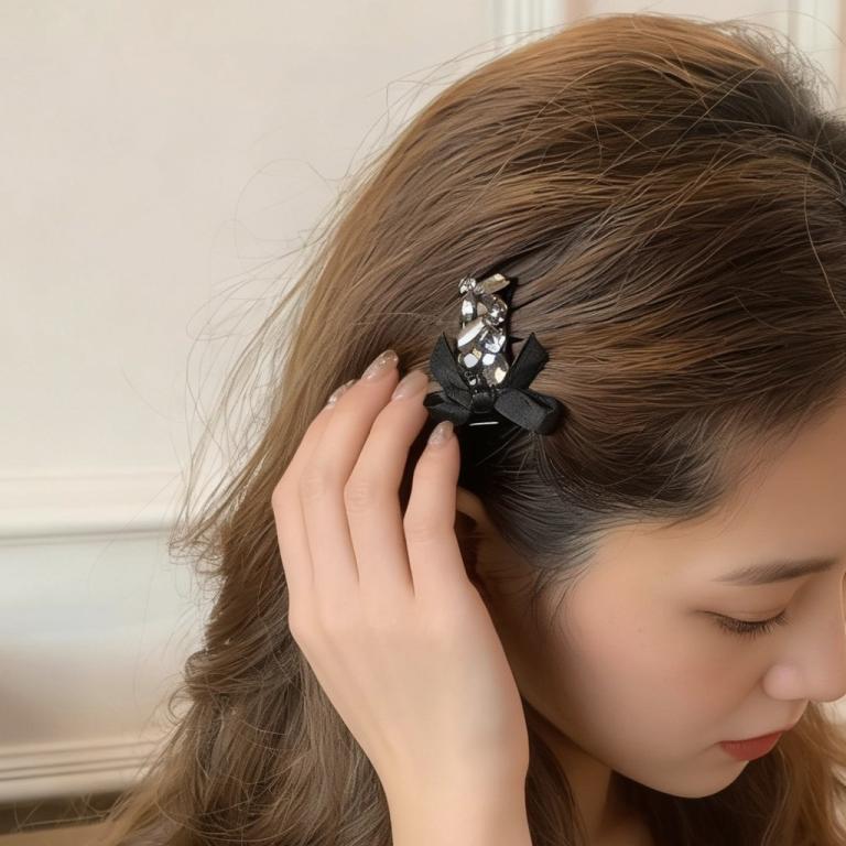 Spring Style Large Rhinestone Bow Hair Clip Duckbill Clip … in North-Eastern Islands - Image 1
