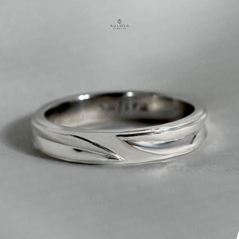 AULOVA JEWELRY FREE NAME ENGRAVING CUSTOM COUPLE RINGS FOR … in Bishan - Image 1