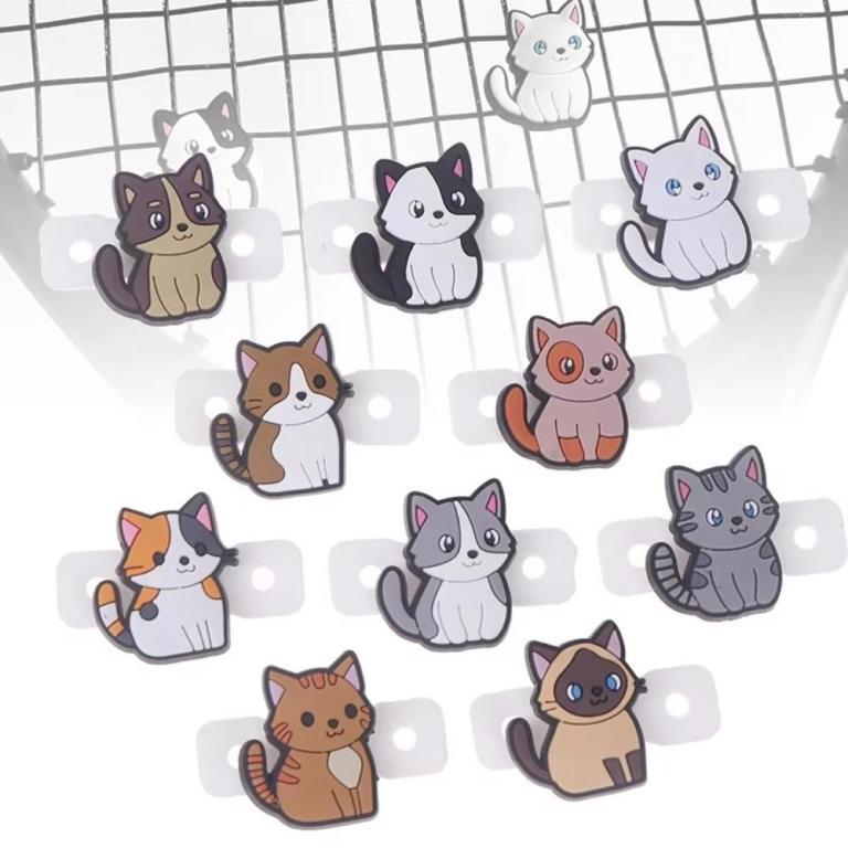 AHTY Tennis Racket Shock Absorber, Silicone Cartoon Cat … in Novena - Image 1