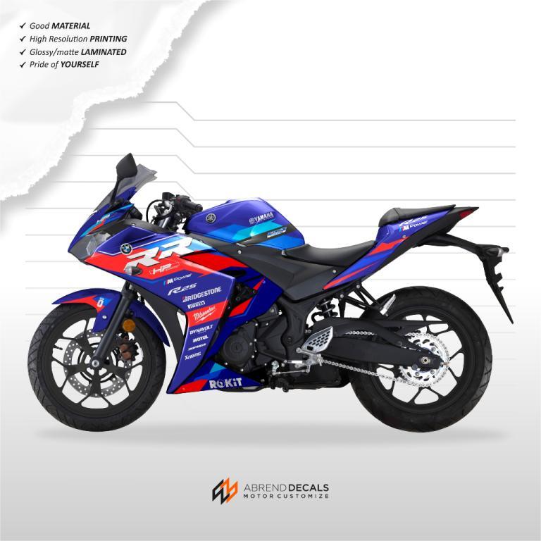 R25 OLD LIVERY STICKER TRI COLORbmw YAMAHA R25 STRIPING/ … in North-Eastern Islands - Image 1