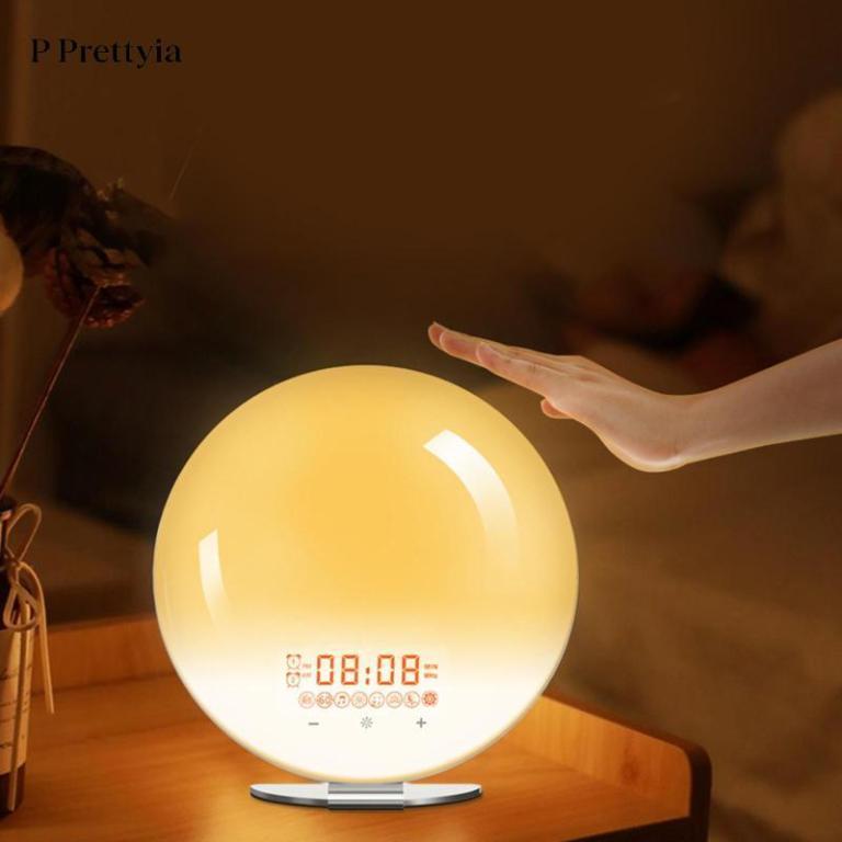 [P Prettyia] Wake Up Light Alarm Clock Digital LED 7 Color … in Geylang - Image 1