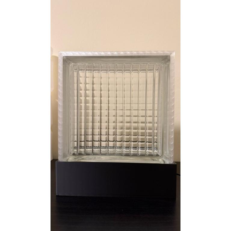 Checkered Glass Block Table Lamp in Sembawang - Image 1