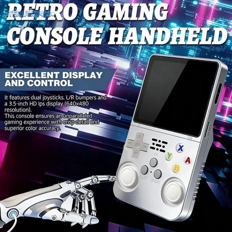 【●TI●】R36S Retro Handheld Game Console 3.5 Inch IPS Screen … in Singapore - Image 1