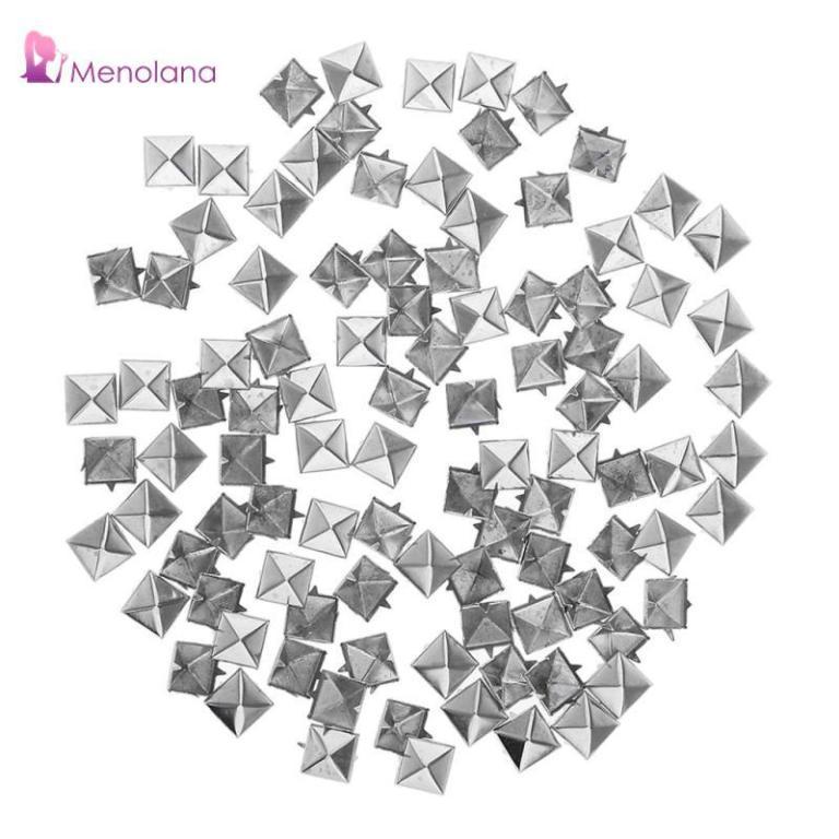[Menolana] 100Pcs Square Pyramid Rivet Studs Screw Craft … in Geylang - Image 1